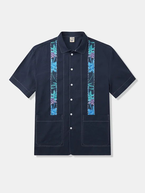 Cotton Printed Short Sleeve Cigar Shirt