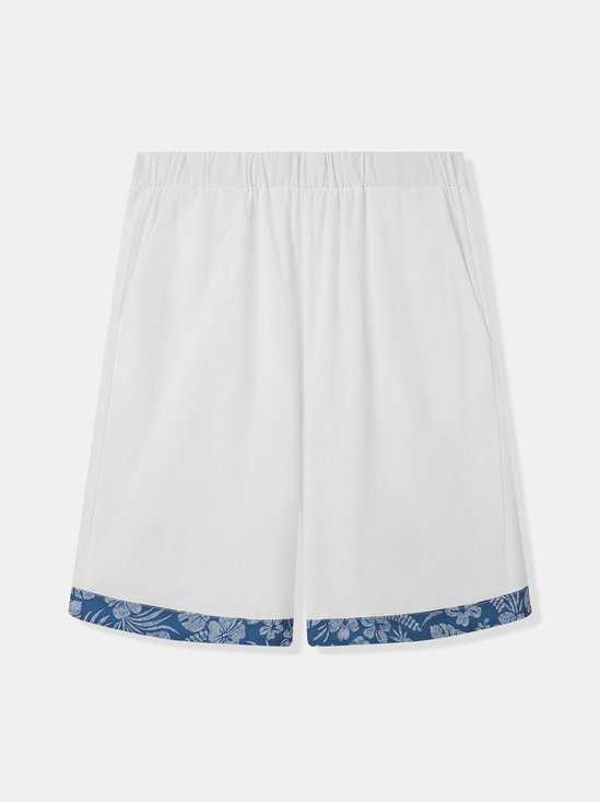 Tropical Cotton Bermuda Shorts