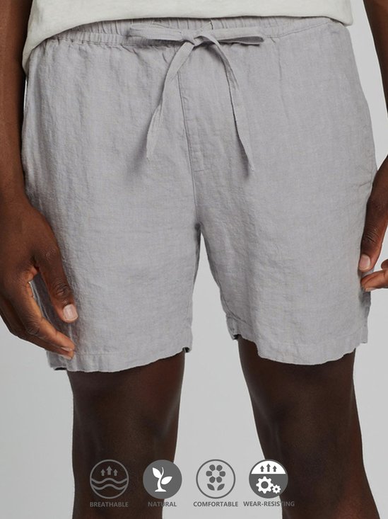 Cotton Linen Hawaiian Casual Shorts
