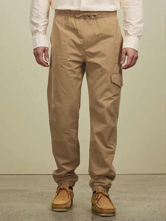 Cotton and linen style based leisure trousers
