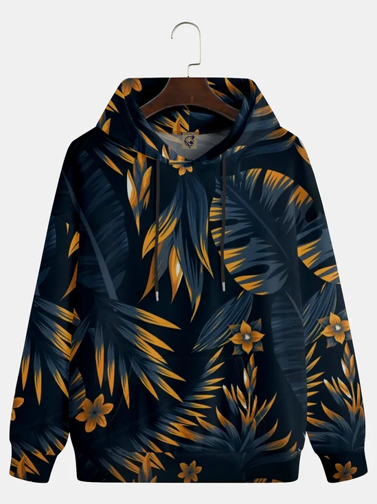 Botanical Pattem Hoodie Sweatshirt