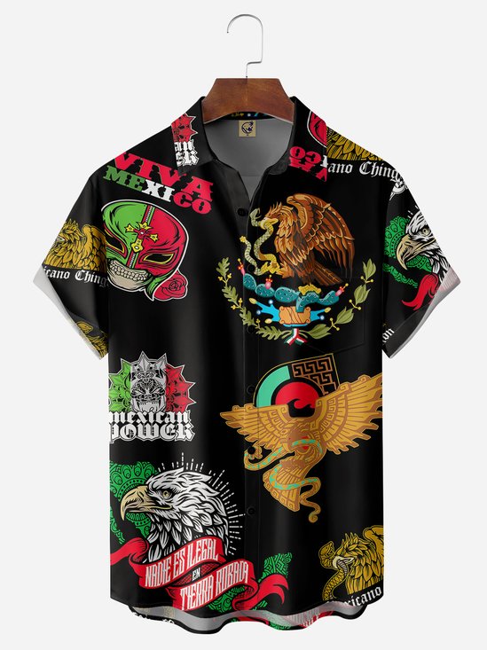 Mexican Chingon Chest Pocket Short Sleeve Casual Shirt