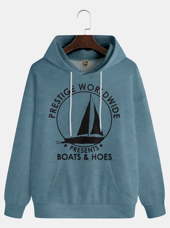 Sailboat Text Letters Hoodie Sweatshirt
