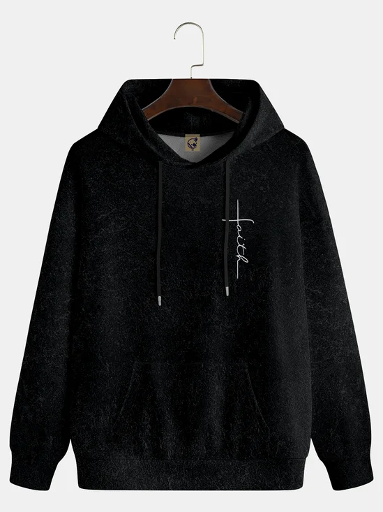 Faith Text Letter Casual Hoodie