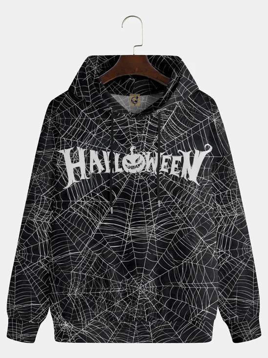 Halloween Spider Web Casual Hoodie
