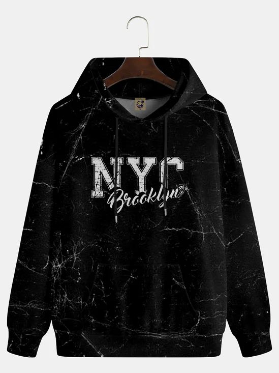 City Text Letter Casual Hoodie