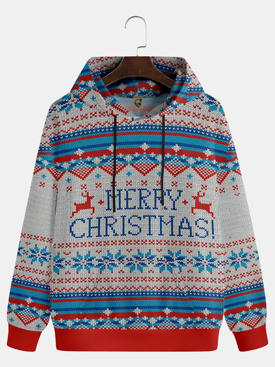 Christmas Fair Isle Casual Hoodie