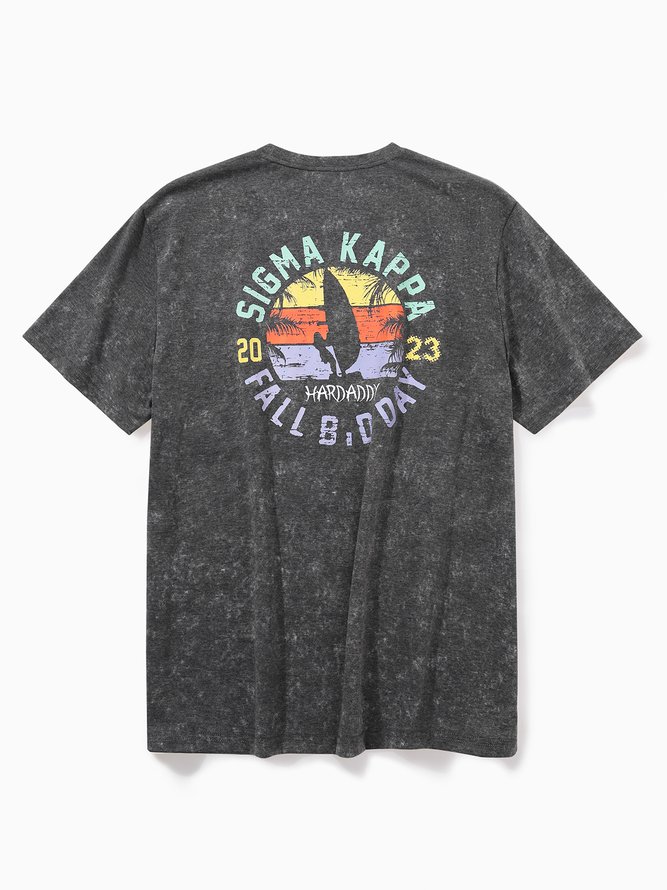 Washed Cotton Surf Crew T-Shirt