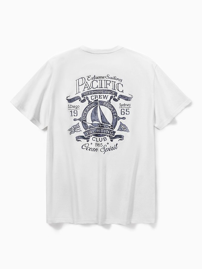 Ocean Coconut Tree Crewneck T-shirt