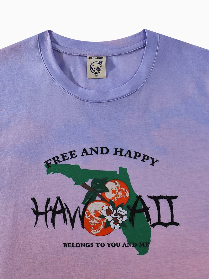 Hawaii Vacation Round Neck T-Shirt