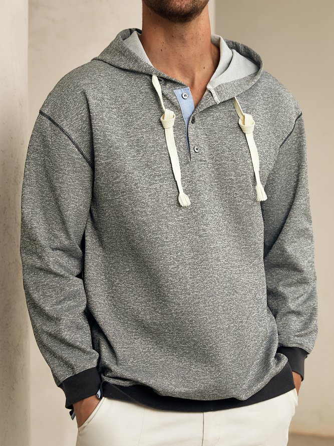 Casual Plain Autumn Daily Long Sleeve Regular H-Line Regular Medium Elasticity Hoodies for Men-image-16232945