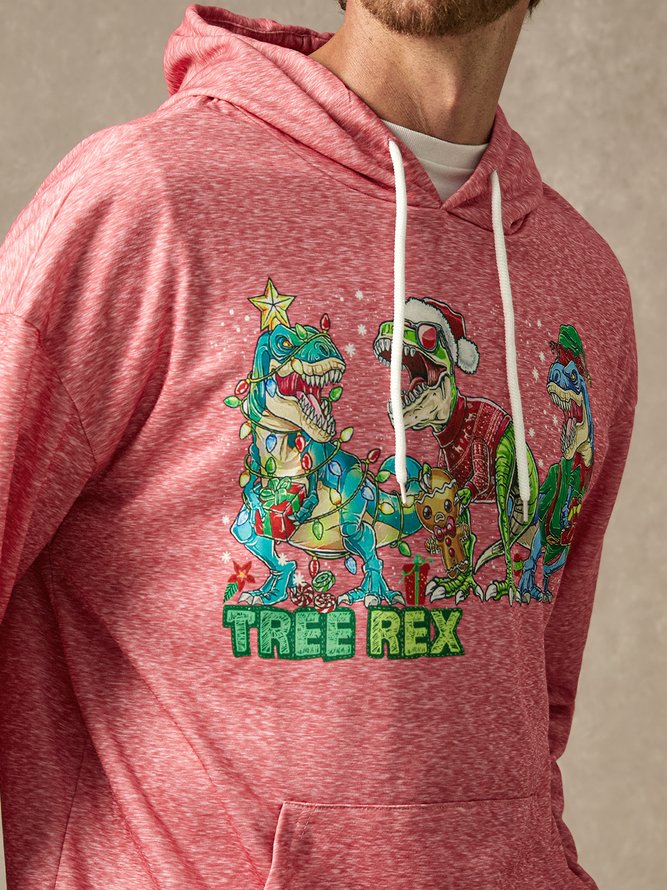 Christmas Dinosaur Hoodie Sweatshirt