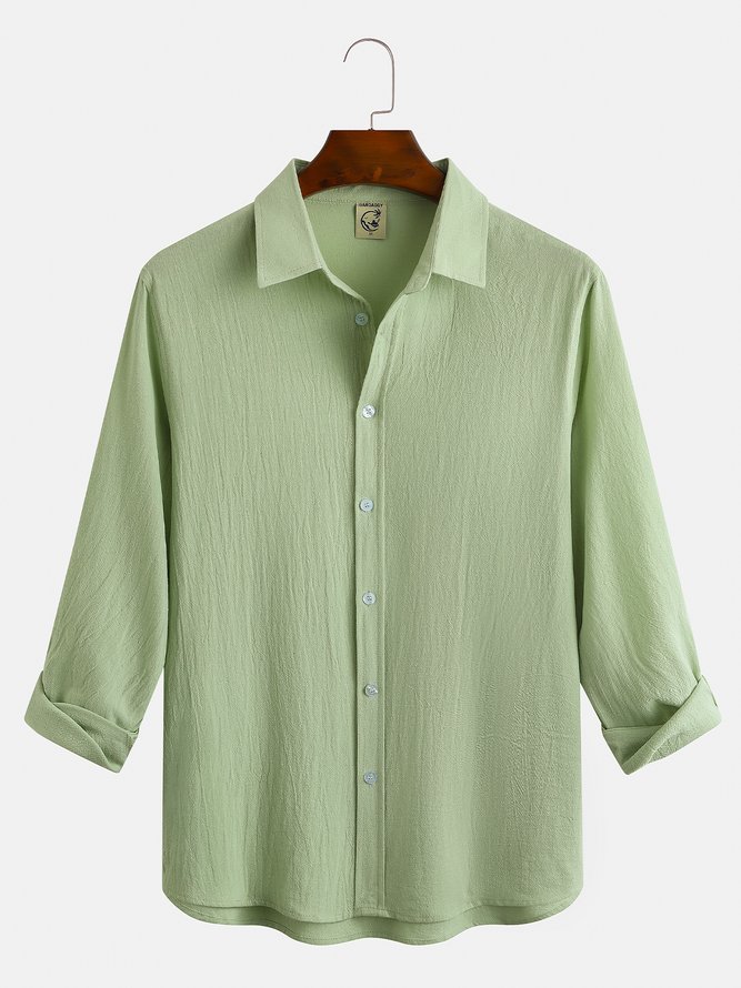 Plain Cotton Long Sleeve Shirt