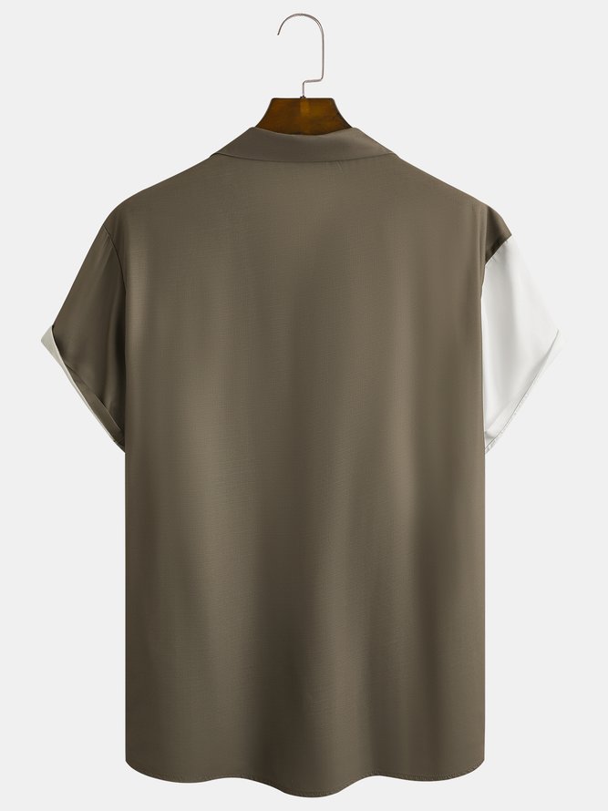 Cotton Linen Style Geometric Striped Linen Shirt