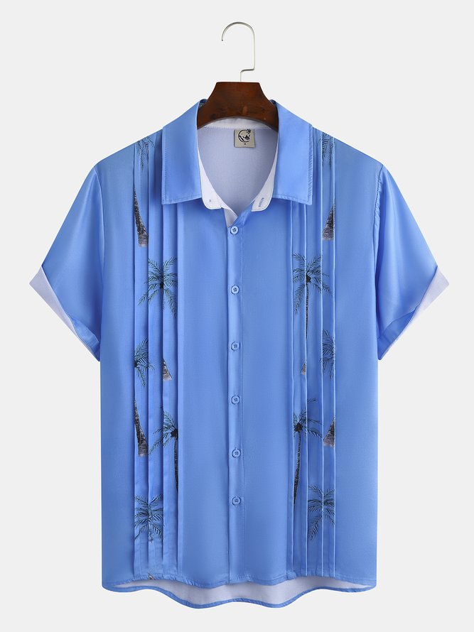 Hawaiian Men's Blue Printed Casual Shirt  Hawaiian Aloha