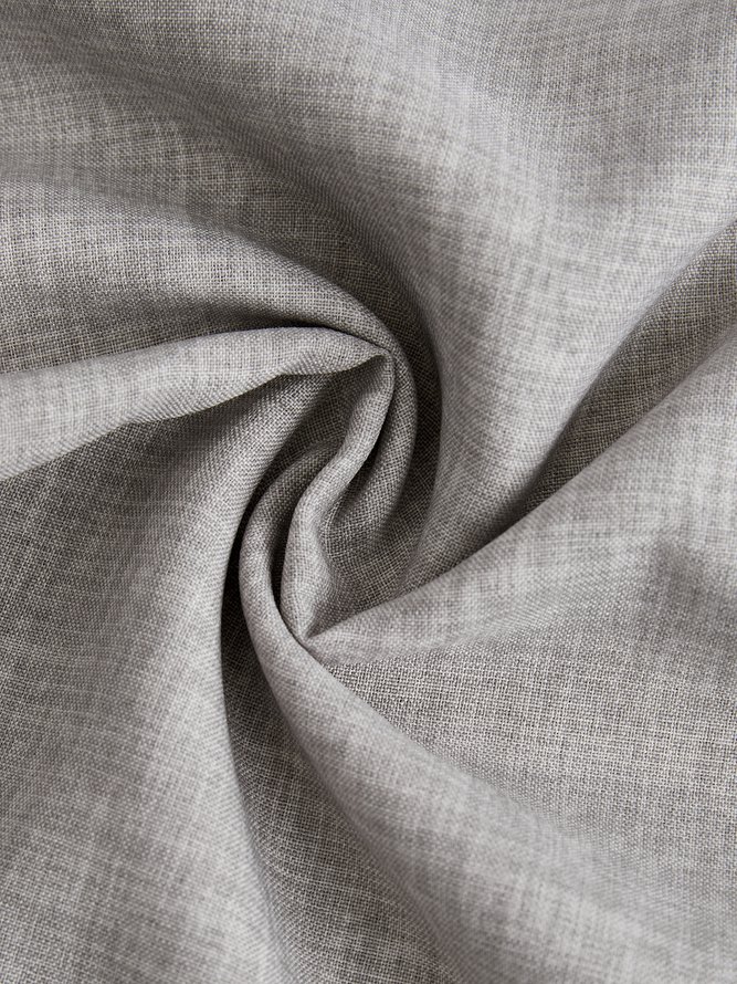 Cotton linen style American casual stand collar Multi Pocket cotton linen Long Sleeve Shirt