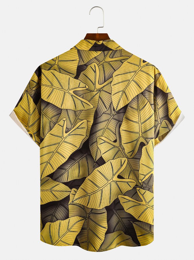 Men's Botanical Print Short Sleeve Shirt
