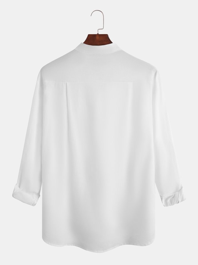Cotton And Linen Long Sleeve Shirt