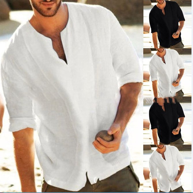 Men's Solid Colors Casual Thin Half Sleeve T-shirts | hawalili