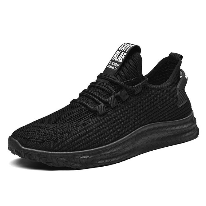 Men Mesh Fabric Breathable Lace-up Sport Casual Running Shoes