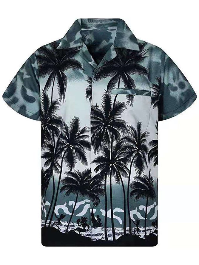 Gray Plants Beach Shirts & Tops