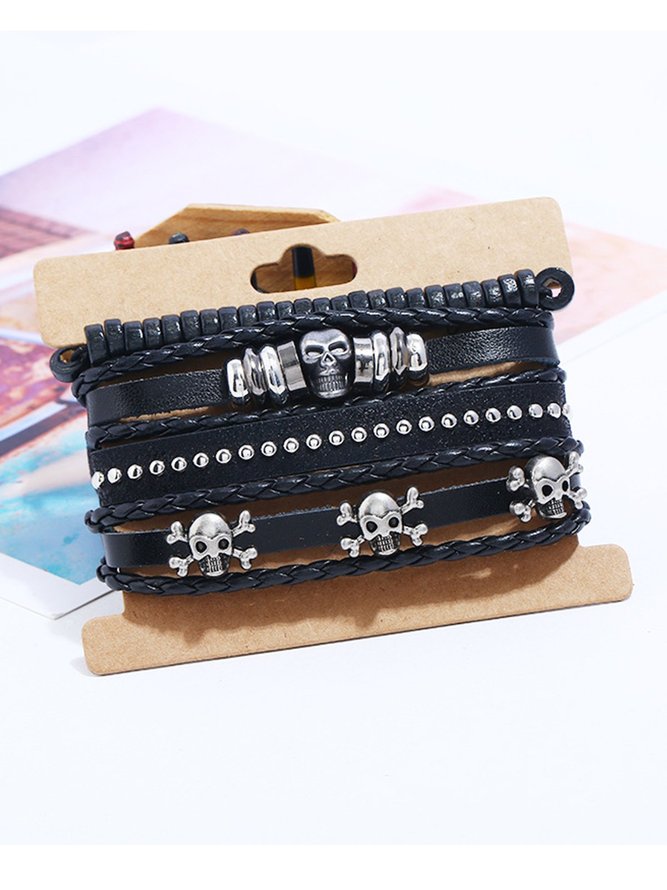 Side view of Women Casual All Season PU Bracelets