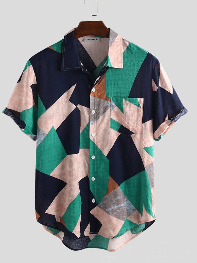 Casual Printed Geometric Shirt