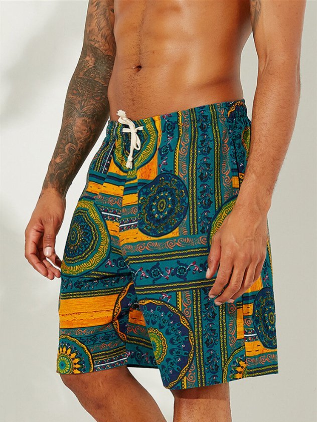 CottonBlend Drawstring Casual Shorts hawalili