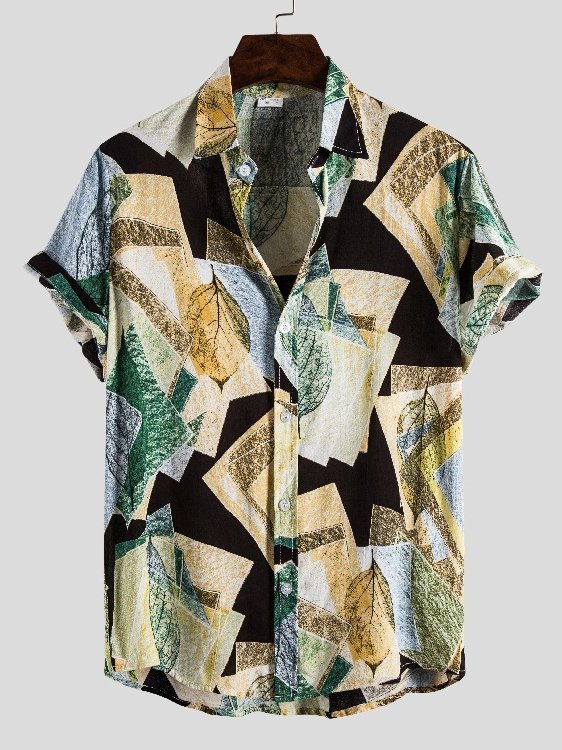 Leaves Casual Printed Cotton Shirts