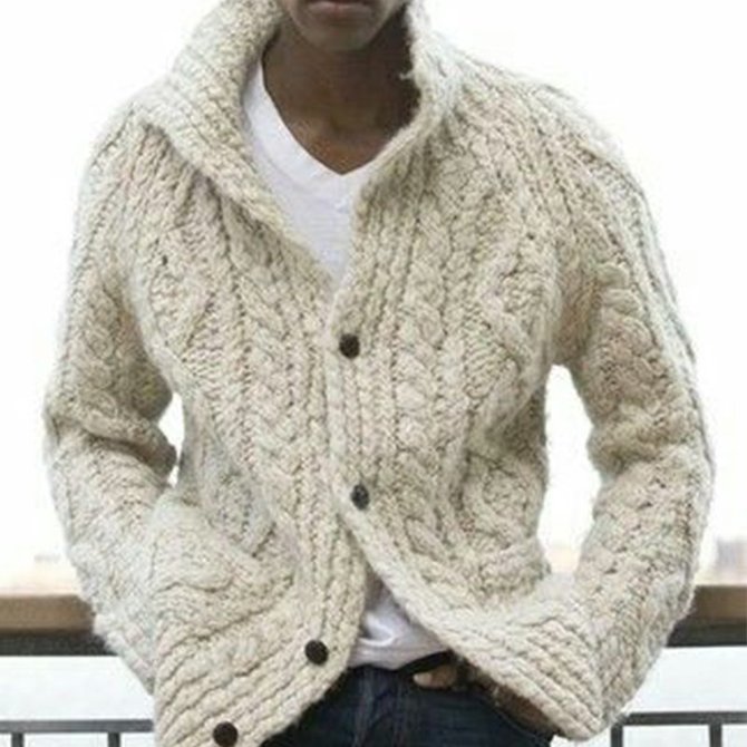 Casual Knitted Stand Collar Solid Sweater
