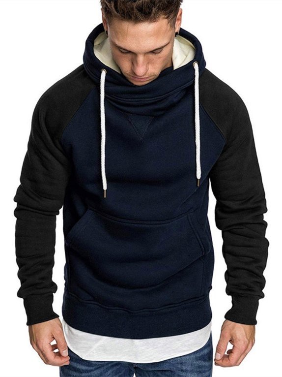 Casual Color-Block Hoodie Sweatshirt