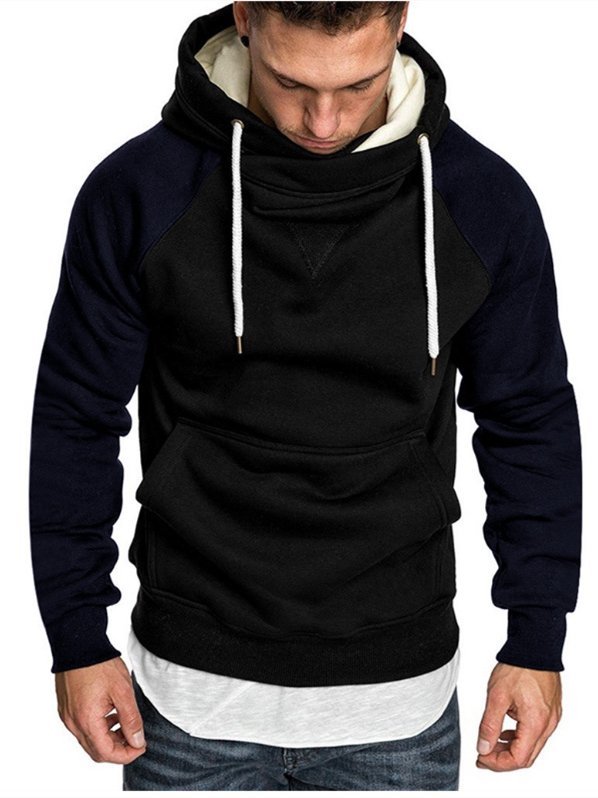Casual Color-Block Hoodie Sweatshirt