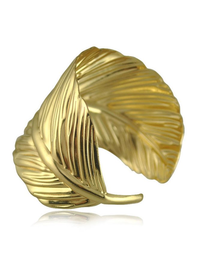 Side view of Hawalili Plain Golden men Accessories Vintage Alloy All Season  Accessories