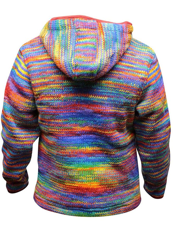 Side view of As Picture Vintage Hoodie Men's Sweater - Hawalili