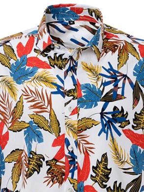 Printed Cotton-Blend Casual Shirts