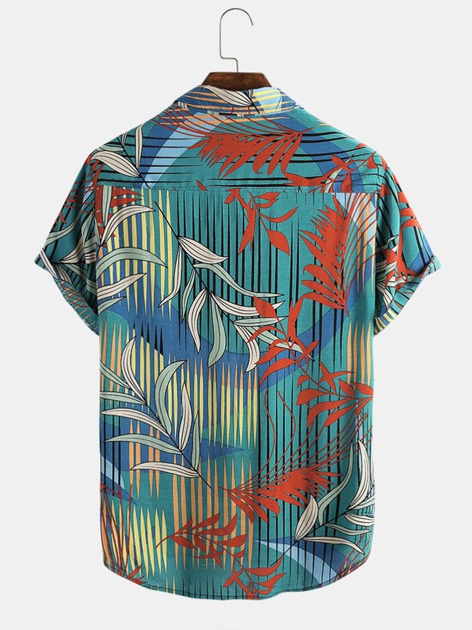 Casual Printed Cotton-Blend Shirts