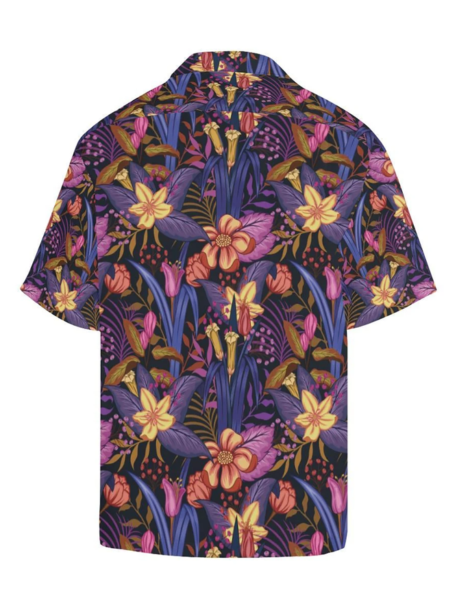 Men's Shirt Collar Floral Printed Shirts