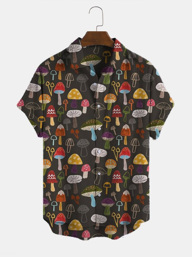 Men's Mushrooms Basic Shirts | hawalili