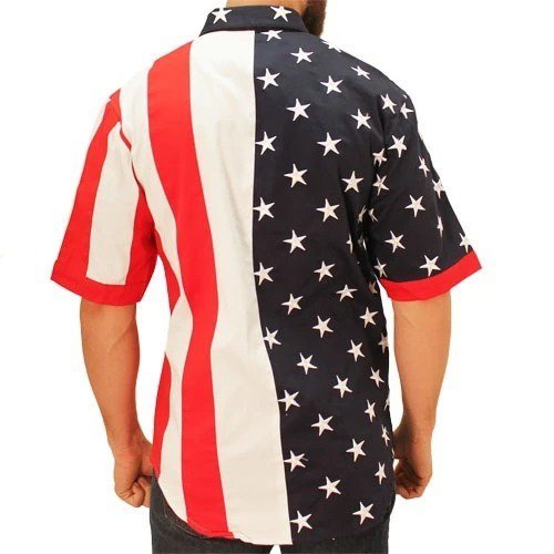 American Flag Print Buttoned up Shirts