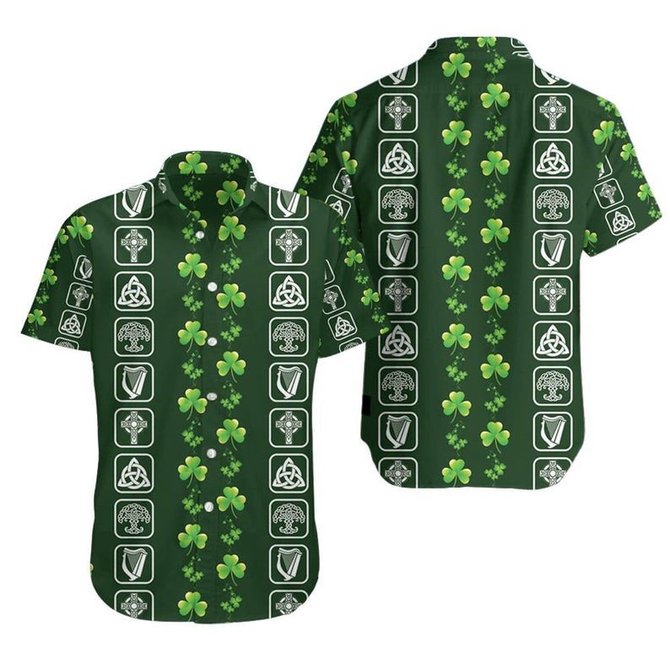 Casual Shamrock Hawaiian shirt | hawalili