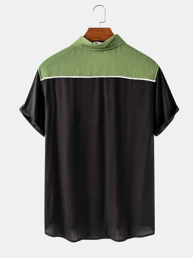 Men's Shirt Collar Paneled Shirts