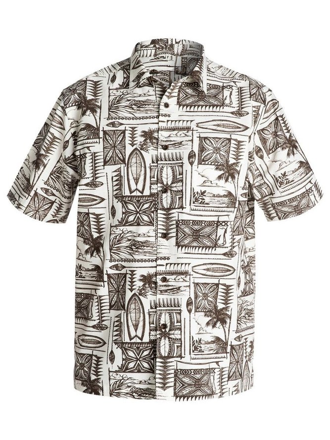 Patchwork Shirt Collar Hawaiian Shirts
