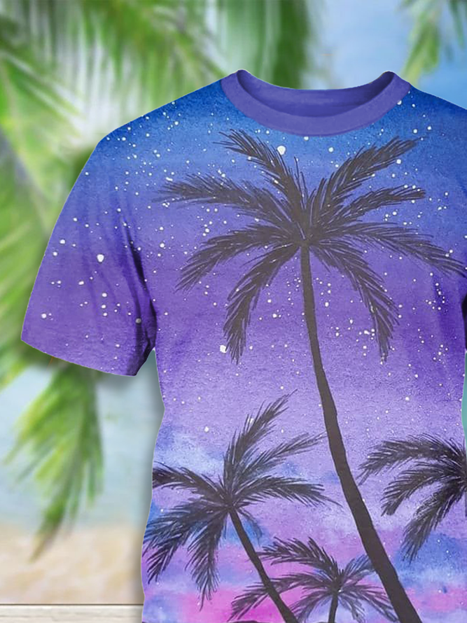 Coconut Tree Crew Neck T-shirt