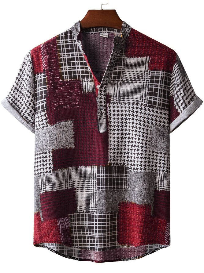 Men's Linen Basic Tribal Shirt