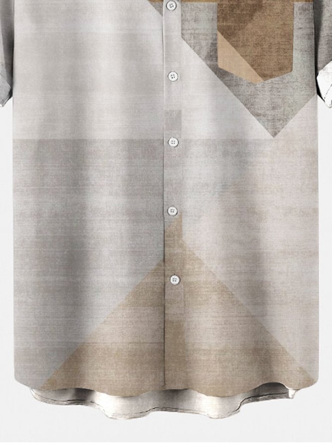 Men's Shirt Collar Abstract Printed Shirts