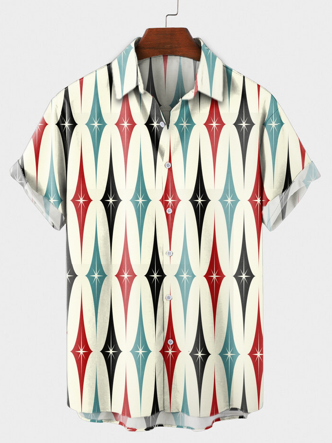 Shirt Collar Geometric Shirt