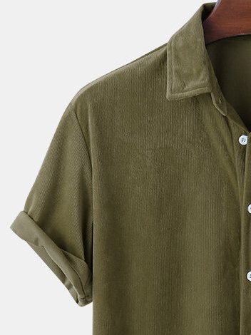 Men's Pockets Shirt Collar Casual Shirts