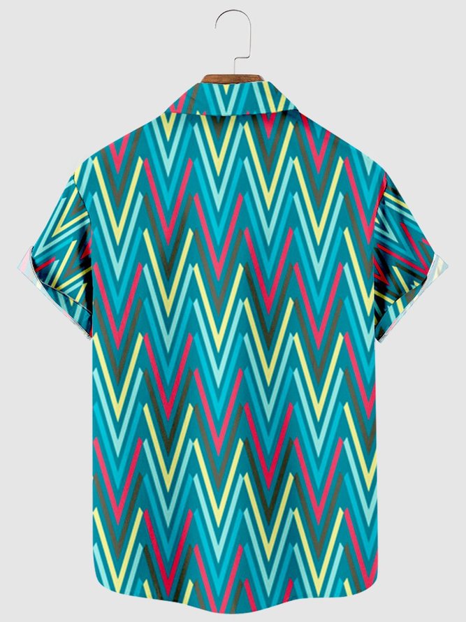 mens geo print shirt