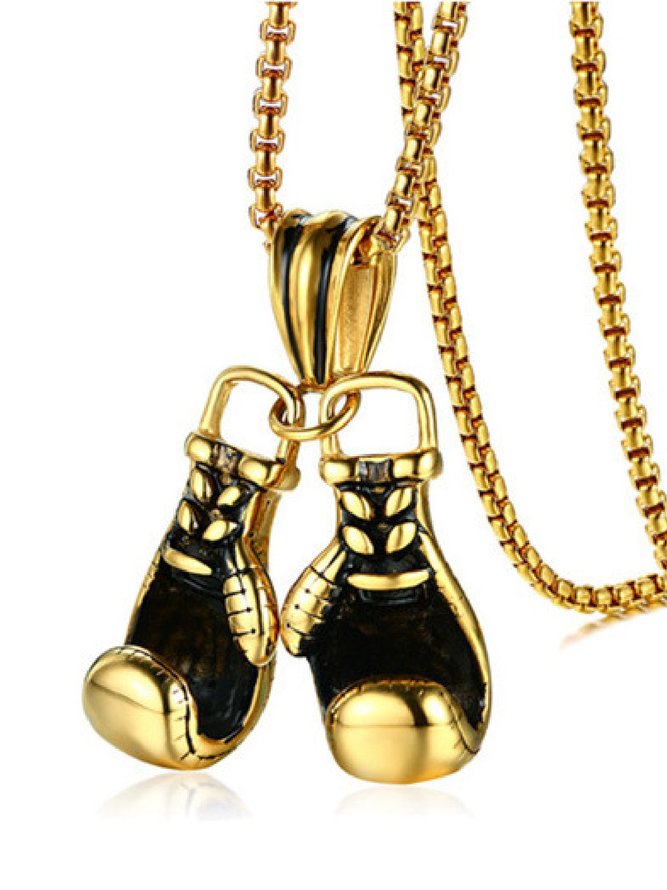 Men's Boxing Gloves Fitness Sports Necklace