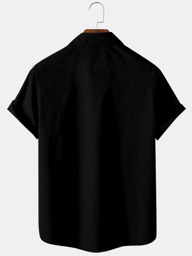 Printed Casual Shirt Collar Shirts & Tops